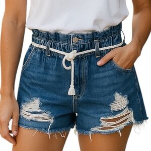 American Eagle Shorts Size 4 Mom High Waist Distressed Jean